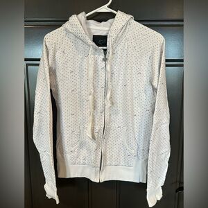 White Zip-Up fox hoodie